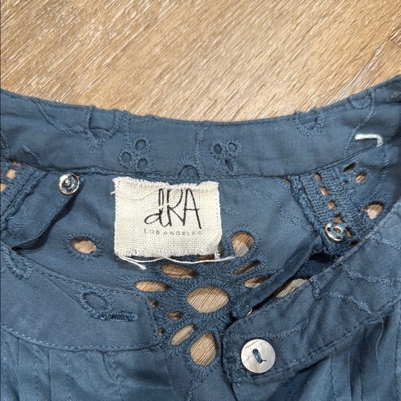 Anthropologie dRA Size M Blue Tiered Midi Sundress with Bishop 3/4 Sleeves - Picture 2 of 9